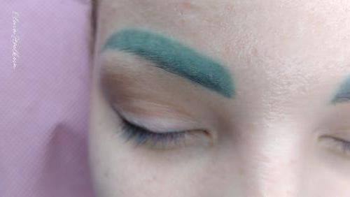How to remove green permanent eyebrow makeup?
